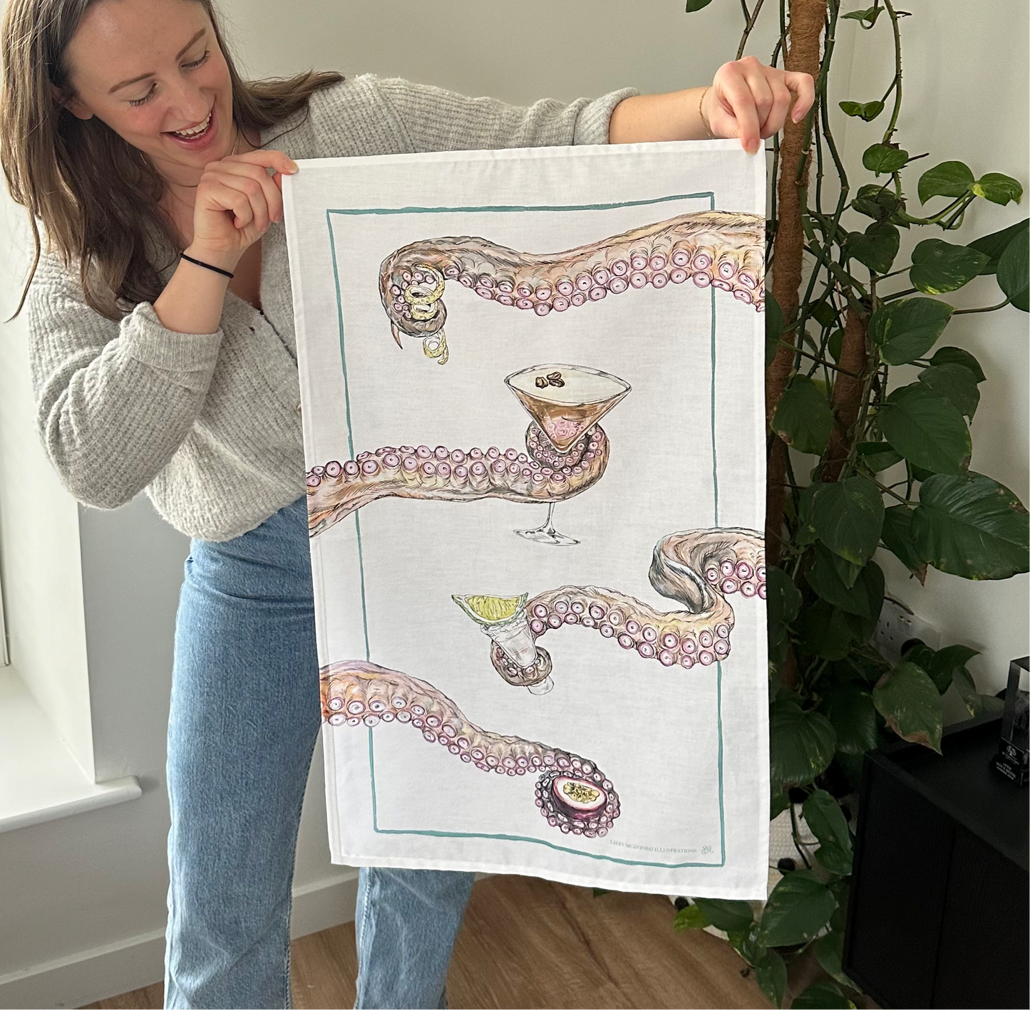 Cocktail Hour Tea Towel