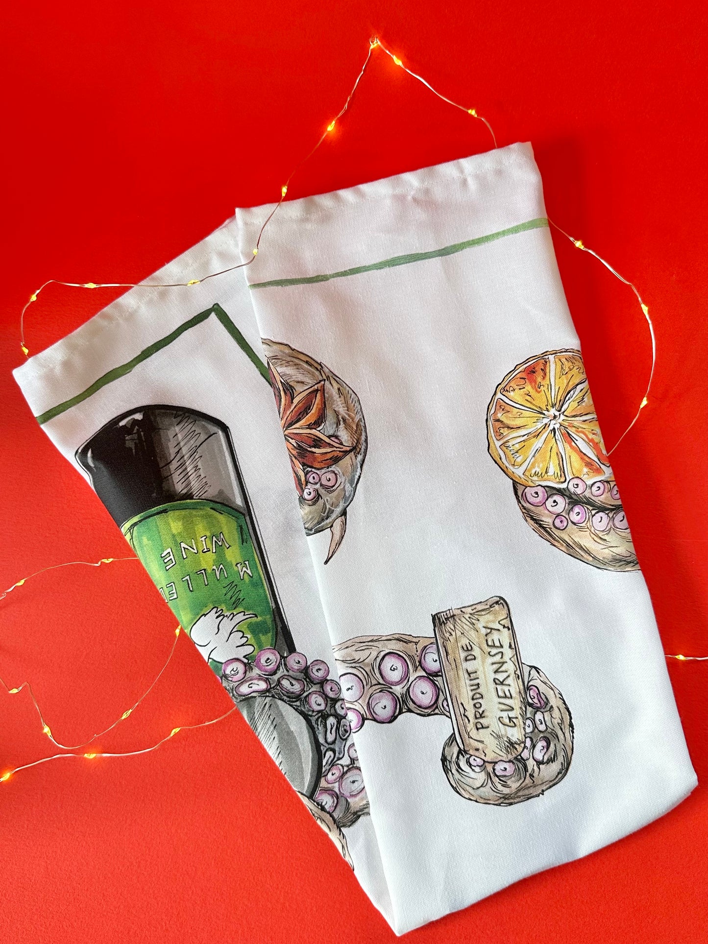 Mulled Wine Christmas Teatowel