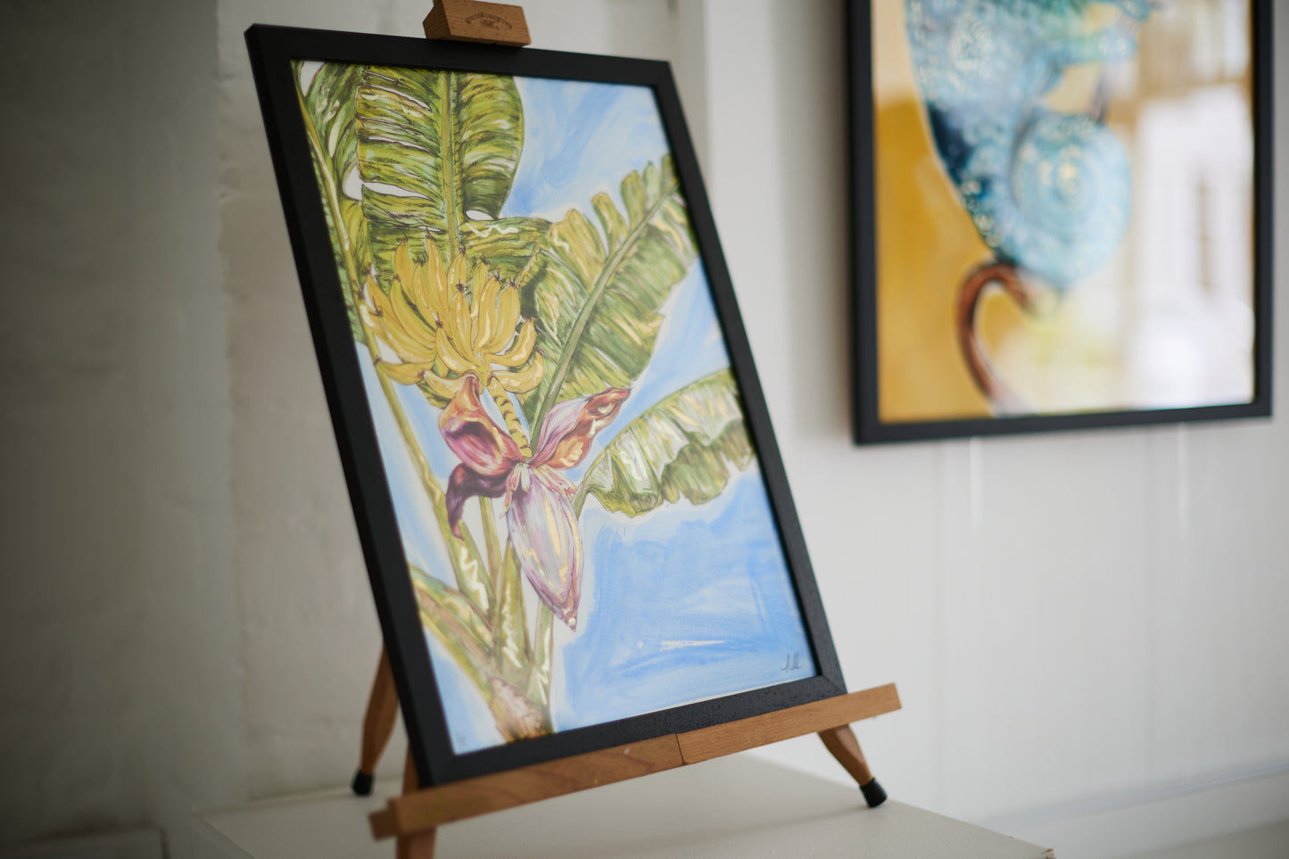 A3 Embellished Banana Palm Giclee Print