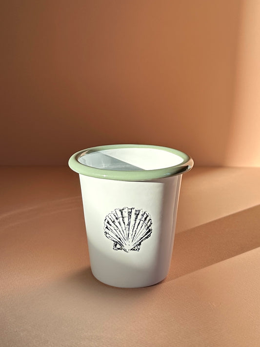 Scallop Etched Enamel Tumbler