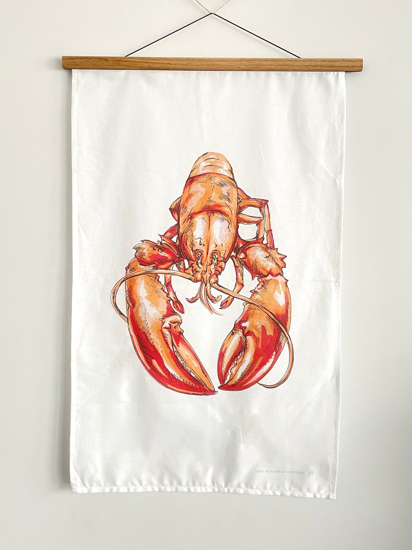 'Cooked' Lobster Tea Towel