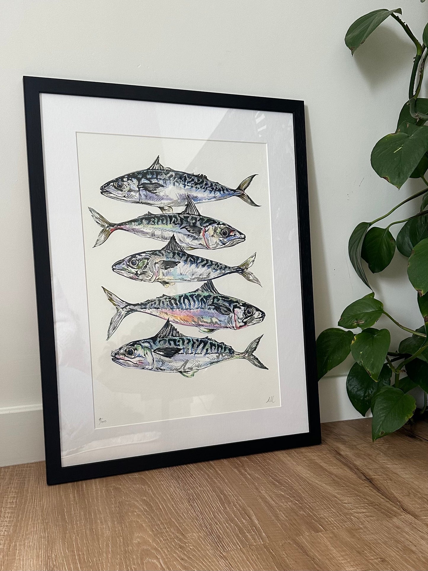 A3 Embellished Mackerel Print