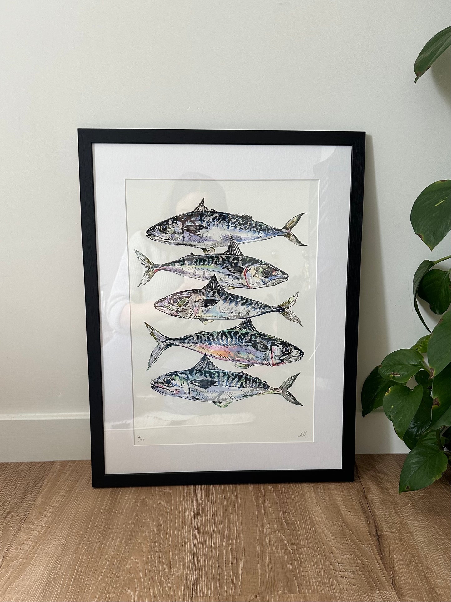 A3 Embellished Mackerel Print